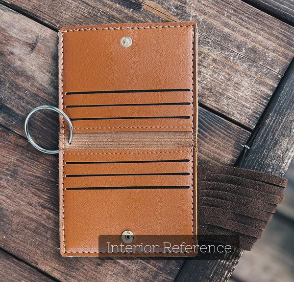 Cowhide Keychain Wallets with Fringe