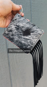 Cowhide Keychain Wallets with Fringe